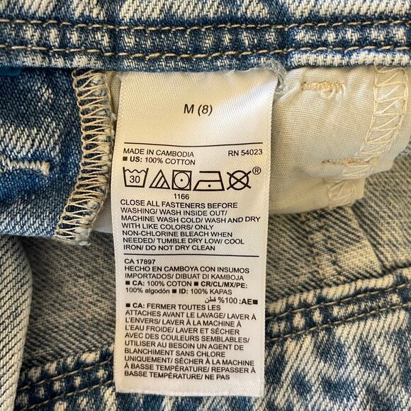 Old Navy Girls Medium Overall Denim Dress Adjustable Straps Light Wash Pockets - Picture 12 of 13